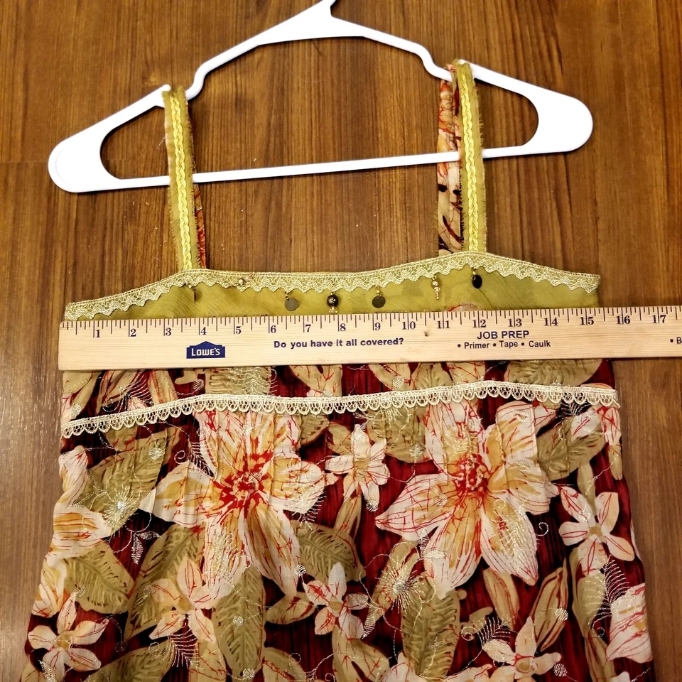 Camiseta sin mangas Cynthia Steffe para mujer 4 encaje metálico bordado con cuentas algodón floral Foto 4 de 4