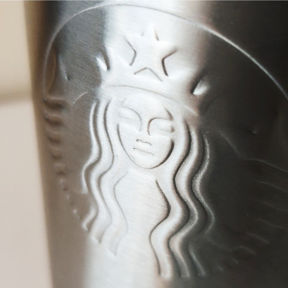 Starbucks Etched Silver Stainless Steel Tumbler 473ml...Moving🚛 eBay