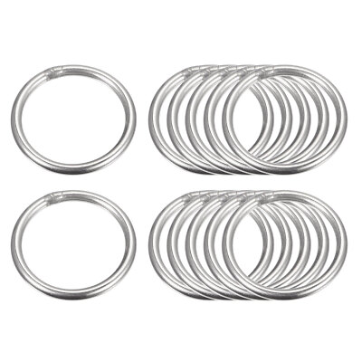 304 Stainless Steel O Rings, 12pcs 30mm Outer Dia. 3mm Thick Welded O-rings