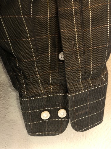 Men XL Long Sleeve Buttondown Shirt By HICKEY FREEMAN Men’s Subtle Checked Shirt - Picture 3 of 12