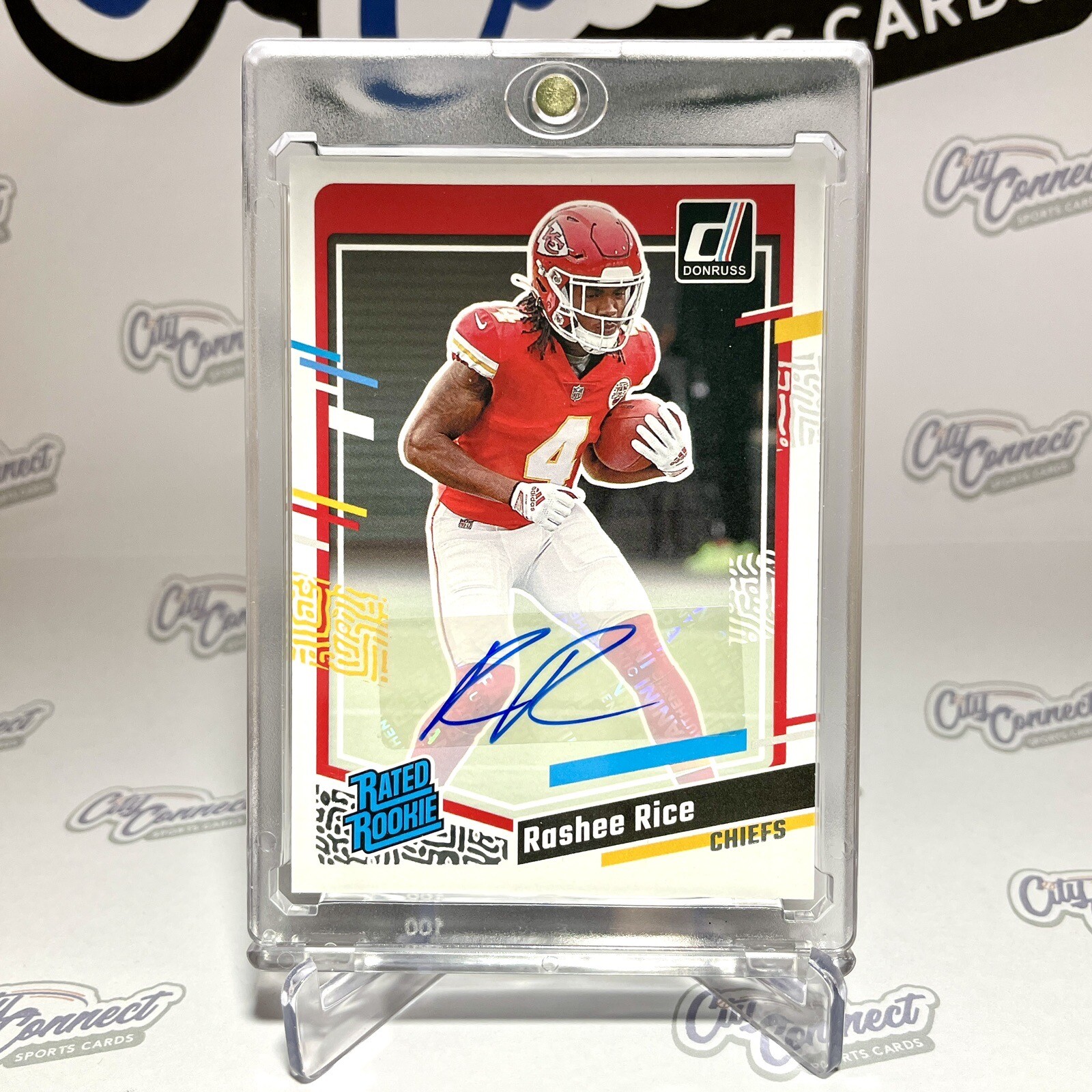 2023 PANINI DONRUSS RASHEE RICE RATED ROOKIE AUTO #350 KANSAS CITY CHIEFS 🔥