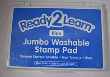Ready2Learn Jumbo Washable Stamp Pad Non Toxic Arts Crafts Safe For Skin Blue
