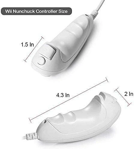 2 Nunchuck Wii Nunchuk Video Game Remote Controller Nintendo Wii Wii U Console - Image 3 of 4