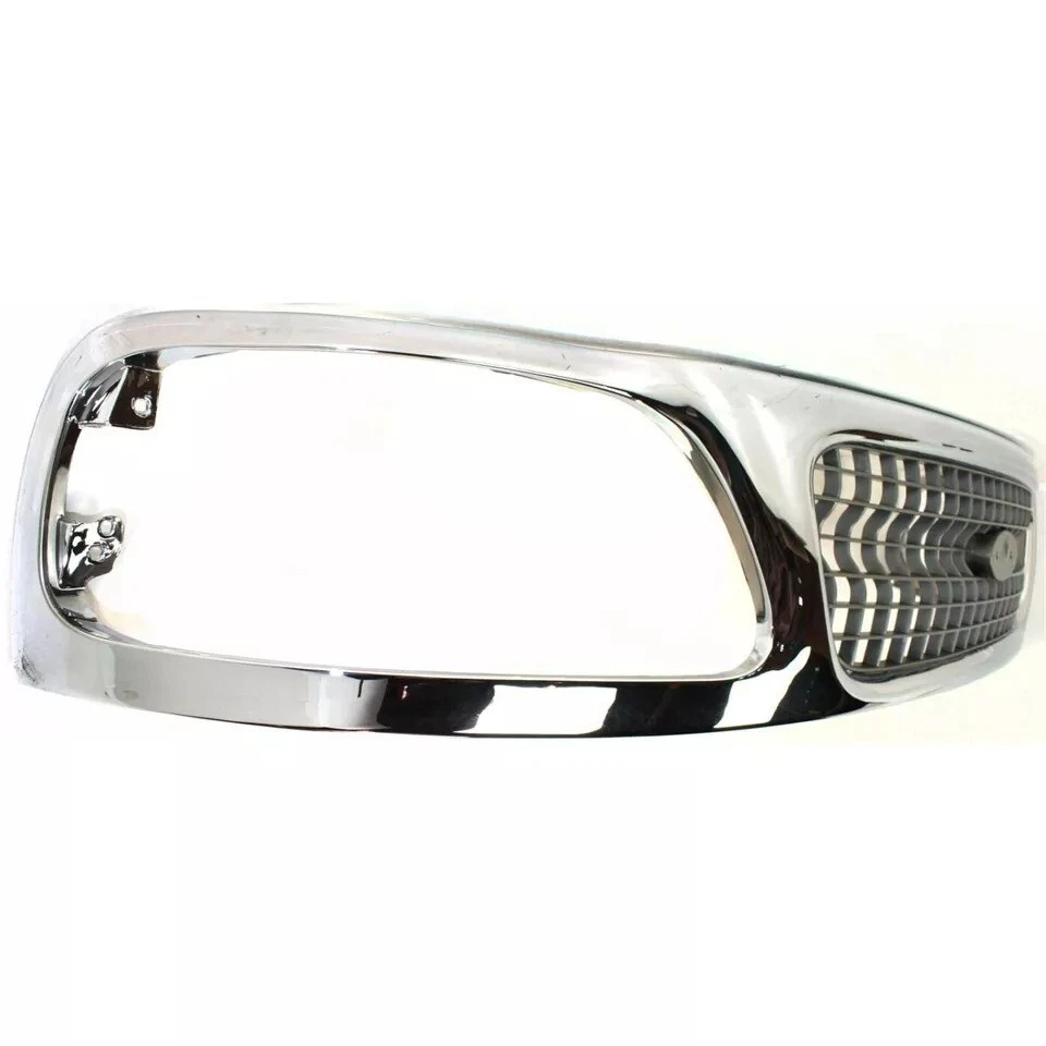 Front Grille Chrome Shell with Silver Insert For 1997-1998 Ford Expedition Foto 2 de 4