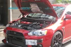Black Strut Gas Lift Hood Shock Damper fits Mitsubishi Evolution X EVO 10 CZ4A