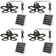 Solar Pendant Light Outdoor Indoor 168LED Solar Powered Motion Sensor Shed Light