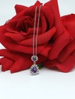 Sterling Silver Amethyst Paj Twist Design 2.88g 18" Necklace Cat Rescue