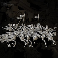 38mm 1/48 Knights of the Rose Cavalry Resin Miniatures Set Unassembled Kit