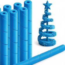 8 Pack Spiral Foam Noodles for Crafts, 1.6 X 30 Inch Blue Pool Noodles Foam Tube