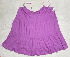 Old Navy Cami Women's 2XL Purple Tiered Geometric Side Pockets Tunic Top