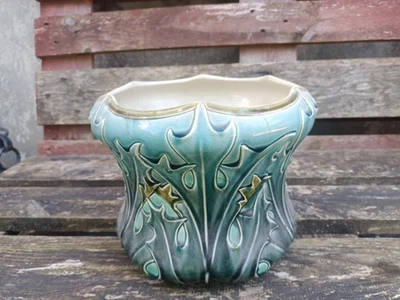 Ancienne Cache Pot Faience Céramique De Gustave De Bruyn Piece Numéroté 4234 - Photo 1/4