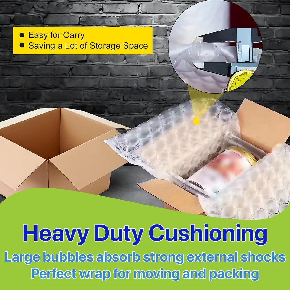 Bubble Wrap Protection Clear 12 inch Air Cushion Inflatable Pillow Bag Packing - Image 4 of 4