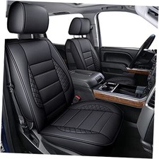 Silverado Seat Covers, Fit for 2007-2024 Chevy Front Pair 2019-2024 Black 2pcs
