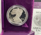1992 S AMERICAN SILVER EAGLE PROOF COIN, ORIGINAL BOX AND COA, MUST HAVE #167