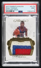 2017-18 Panini Flawless Gold 1/10 Isiah Thomas #P-ITH PSA 9 MINT Patch HOF 3d3