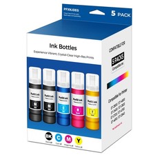 PFXNJDEQ 5-Pack Ink Refill Bottles for Epson Eco Tank ET-2800 ET-4800 ET-2400