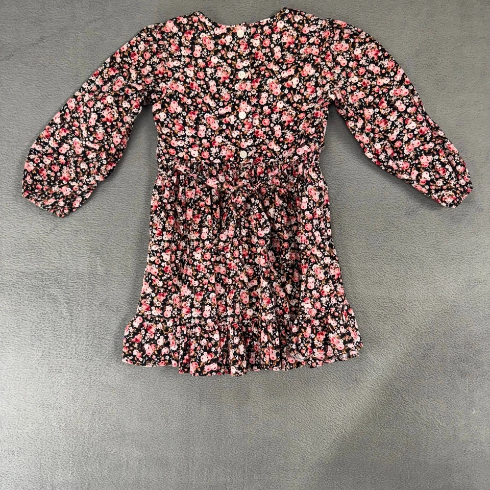 Bonnie Jean Girls Smocked Dress 4 4T Pink Floral Cottage-Core Classic - Image 4 of 4