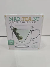 MAR.TEA.NI Double Wall Glass Tea/Martini Combo Glass. (NIB) LOT Of 4 