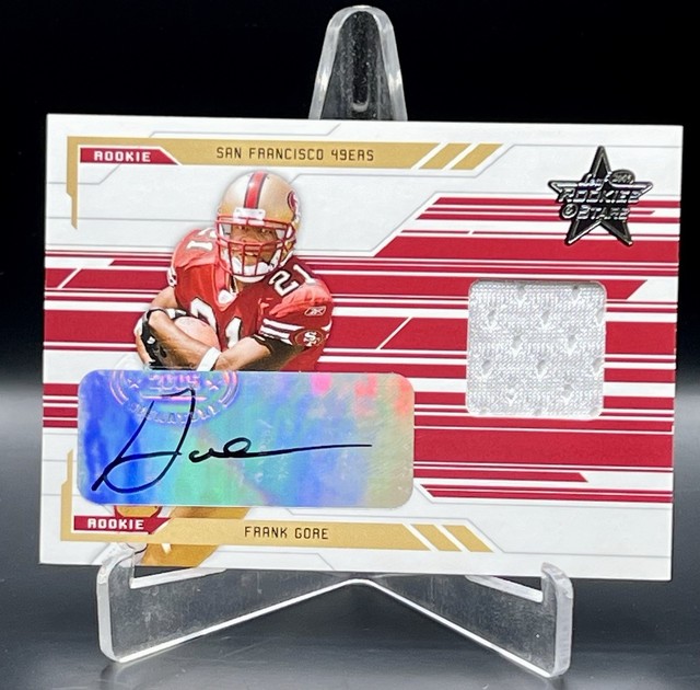 2005 Leaf Rookie & Stars Frank Gore Rookie Autograph #09/50 San Francisco 49ers
