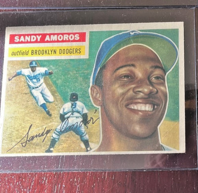 Lot of 2 1955 Topps - Harvey Haddix #43 and Sandy Amoros #42