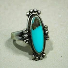 Vintage Bell Trading Post Sterling Silver Turquoise Ring SZ 7.5 Circa 1961–1969