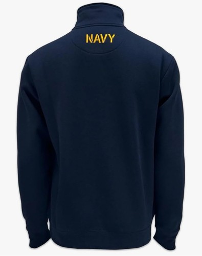Armed Forces Gear US Navy Anchor Embroidered Fleece Quarter Zip Sweatshirt - L - Picture 3 of 5