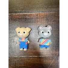 Calico Critters Golden Puppy Dog Bear Family Figures Tiny Toys Playset