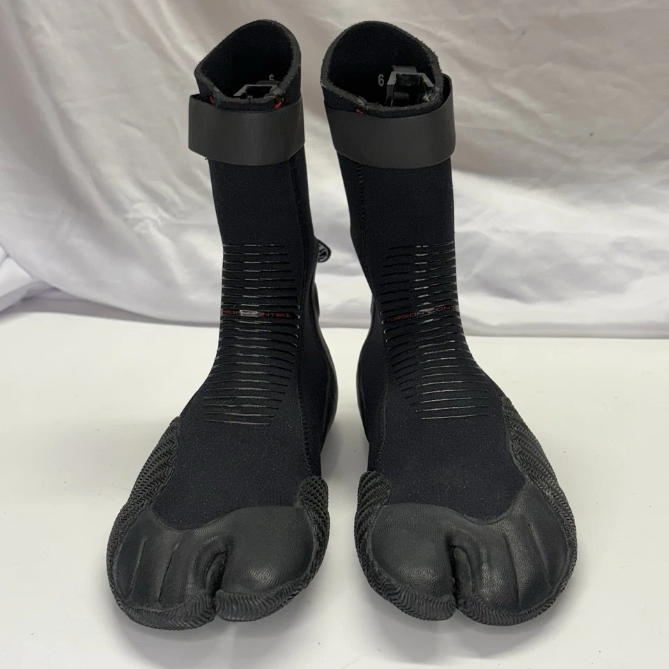 Zapatos de neopreno O'Neill Heat 3 mm punta dividida agua fría talla 6 negro punta de cangrejo Foto 2 de 4