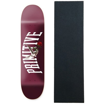 Primitive Skateboard Deck Messenger Maroon 7.75'' x 31.05'' with Grip