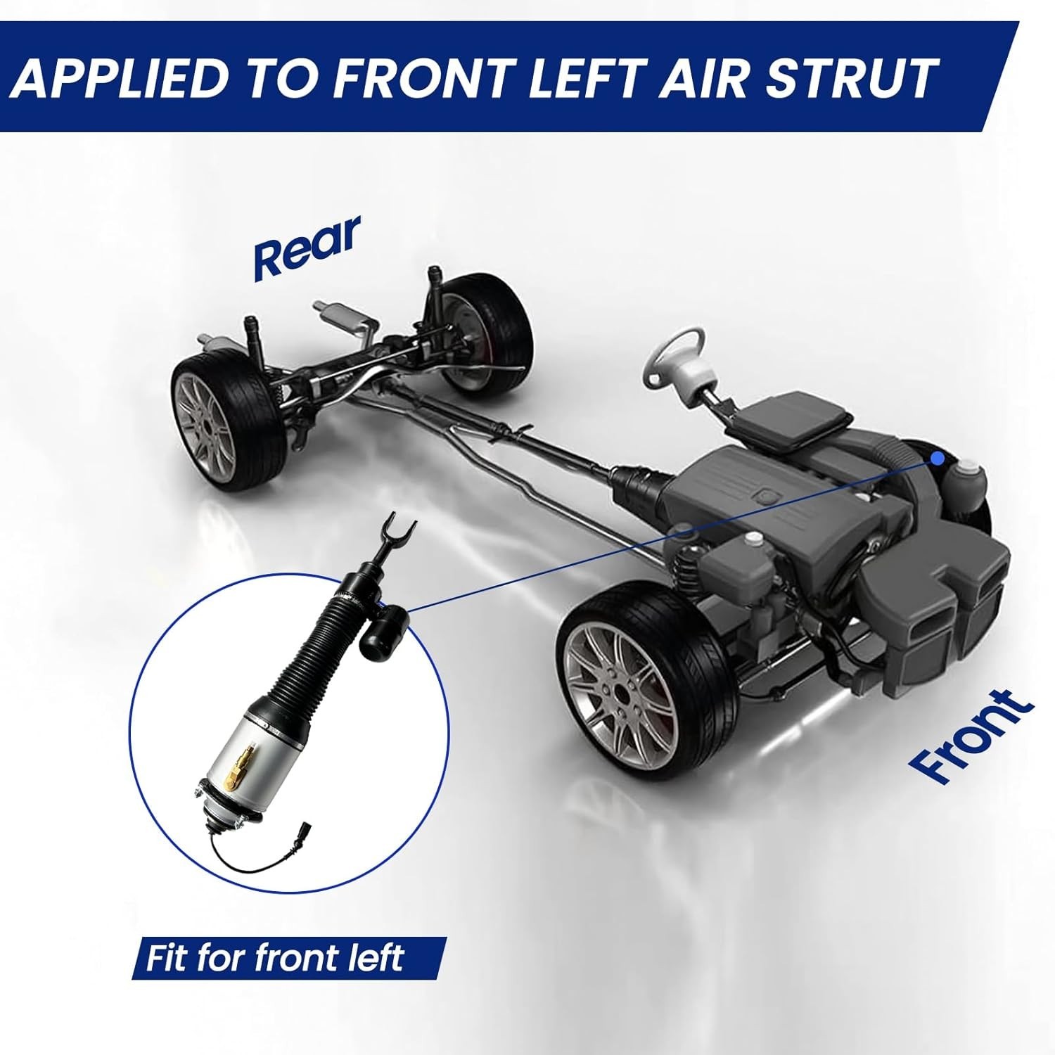 Bentley Continental GT 2011-2020 FRONT+RIGHT Air suspension strut P/N 84525203
