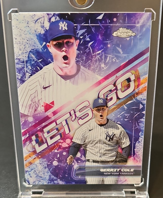 Topps 2023 Chrome LET'S GO Gerrit Cole #LG-48 Yankees Insert Baseball Card