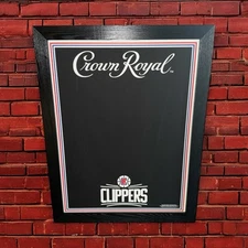 Crown Royal Whiskey Los Angeles Clippers 20.5x26.5” Bar Man Cave Chalk Board NEW