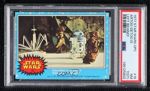 1977 OPC Star Wars #15 Artoo-Detoo is left behind! — PSA 7 (ST)