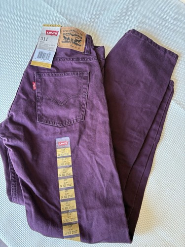 Levi’s 511 Youth Slim Fit Plum Jeans Size 14 (27x27) NWT - Picture 7 of 7