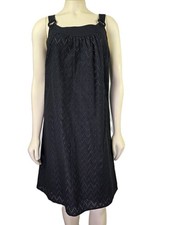 NWT LOFT Black eyelet lined Tunic casual Dress Size 6