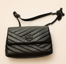 Tory Burch Kira Chevron Black Convertible Shoulder Crossbody Bag Authentic NWT