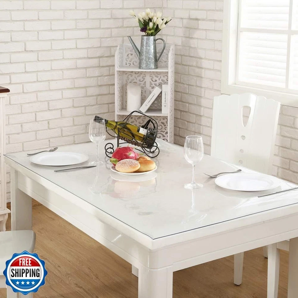 NECAUX 24 Inch Round Clear Table Cover Protector, 2mm Thick Upgra - Image 4 of 4