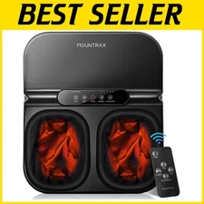 Foot Massager Machine with Heat - 16 Modes & Remote for Neuropathy Relief