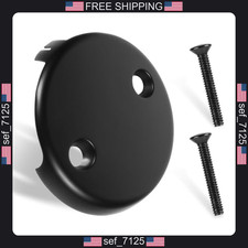 Bathtub Overflow Drain Cover 3-1/8 inch, Two Hole Tub Overflow Drain Cover,