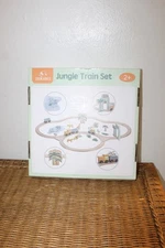 Zookabee Wooden Jungle Train Set.  Tracks, Trains, Jungle Animals.  Trees.