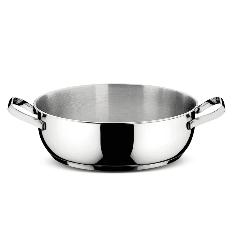Casseruola Semi Fonda a 2 Manici Diametro 24 cm LAGOSTINA in Acciaio Inox Tegame