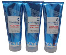 3 BATH BODY WORKS Water HYALURONIC ACID HYDRATING Body Wash Retired