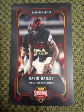 DAVID BAILEY 2026 SENIOR BOWL ROOKIE TEXAS TECH 3BY5 OVERSIZED 