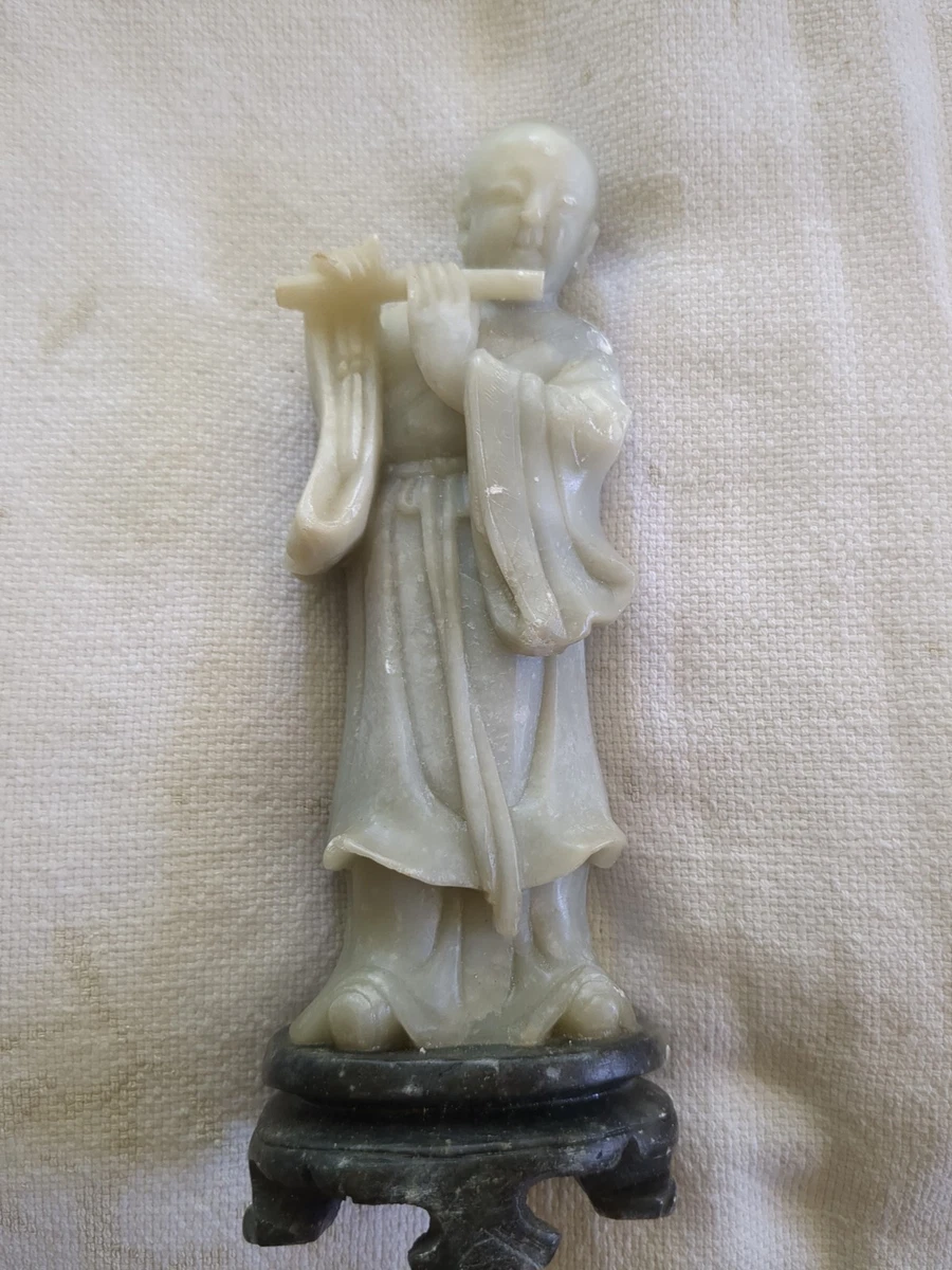 白色滑石主中国风雕像、雕像| eBay