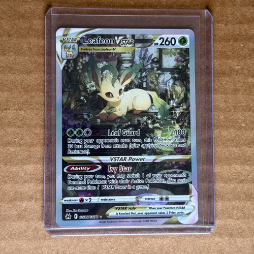 Pokemon Leafeon VSTAR GG35/GG70 Crown Zenith Galarian Gallery Holo English NM