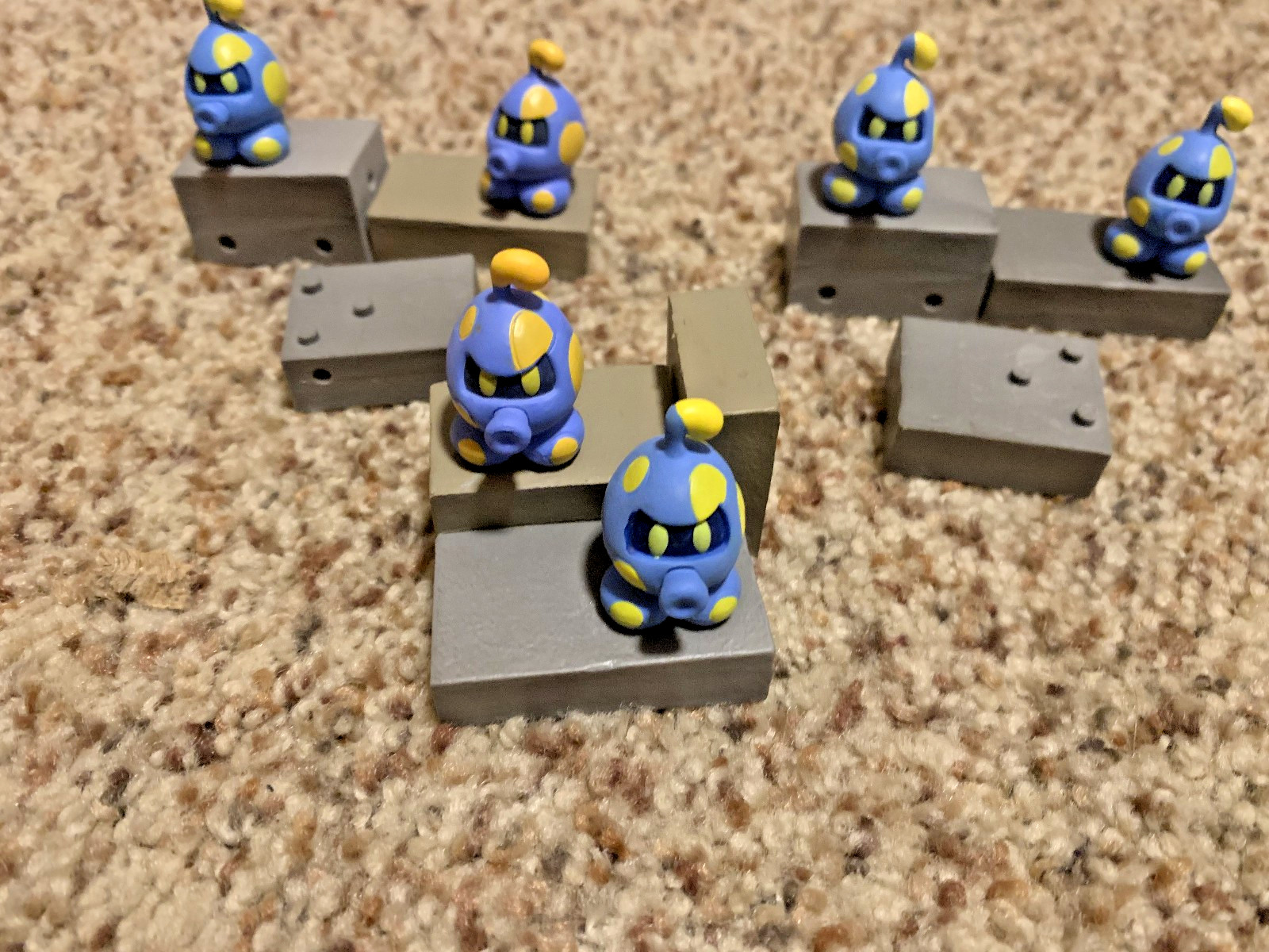 Octoombas Super Mario Galaxy Desktop Mascot Figure Yujin 2007 Toy Japan Set of 3