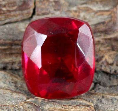 13.45 Carat Natural Burma Red Ruby 13 x 12 mm Cushion Gemstone Certified T23528