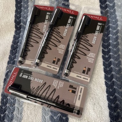 4xx Rimmel London Brow This Way Shape & Define Eyebrow Pencil, #004 Black Brown