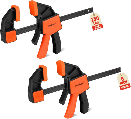 6-Inch Bar Clamps for Woodworking, 2-Pack Quick Grip Clamps, Heavy-Duty ...