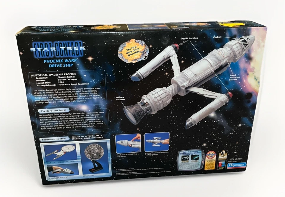 De colección Playmates 1996 Star Trek Primer Contacto Phoenix Warp Drive Ship ✨ Nuevo Foto 3 de 3